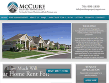 Tablet Screenshot of mcclurepropertymgmt.com